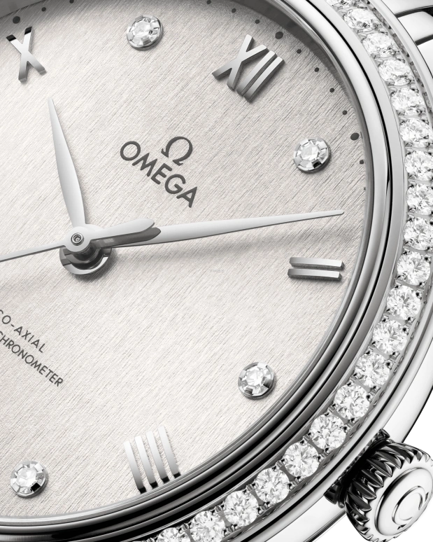 Omega,De Ville 34mm,34mm,Stainless Steel,Cream white,Automatic,Day,Anti-magnetic,434,434.15.34.20.52.001