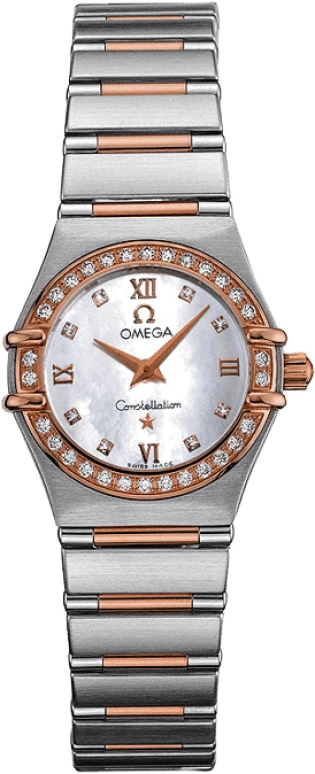 Omega,Constellation 22.50mm,22.50mm,Red Gold,Stainless Steel,White,Quartz,30000hours,In-house Caliber,1360,1360.76.00