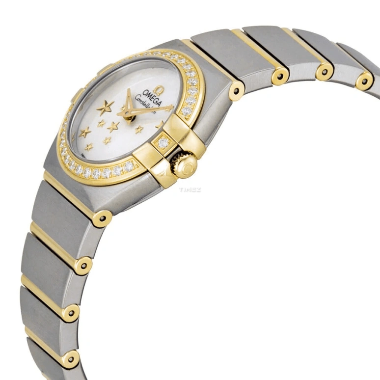 Omega,Constellation 24mm,24mm,Yellow Gold,Stainless Steel,White,Quartz,30000hours,In-house Caliber,123,123.25.24.60.05.001