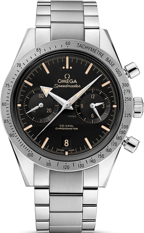Omega,Speedmaster (Non-Moonwatch) 41.50mm,41.50mm,Stainless Steel,Black,Automatic,Chronograph,Date,Co-Axial Escapement,Column Wheel,60hours,In-house Caliber,331,331.10.42.51.01.002