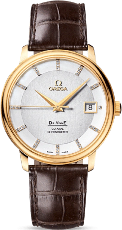 Omega,De Ville 36.50mm,36.50mm,Yellow Gold,Silver,Automatic,Date,Co-Axial Escapement,4617,4617.35.02