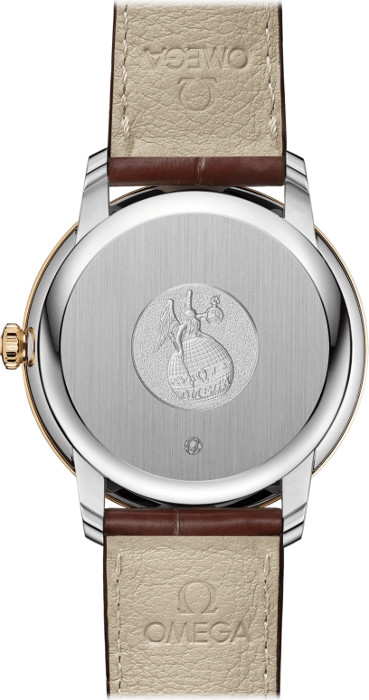 Omega,De Ville 39.50mm,39.50mm,Yellow Gold,Stainless Steel,Champagne,Automatic,Date,Co-Axial Escapement,424,424.23.40.20.08.001