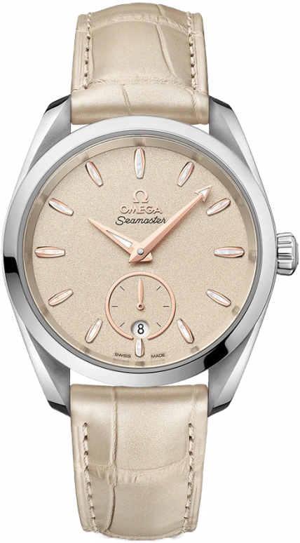 Omega,Aqua Terra 38mm,38mm,Stainless Steel,Beige,Automatic,Date,Co-Axial Escapement,220,220.13.38.20.09.001
