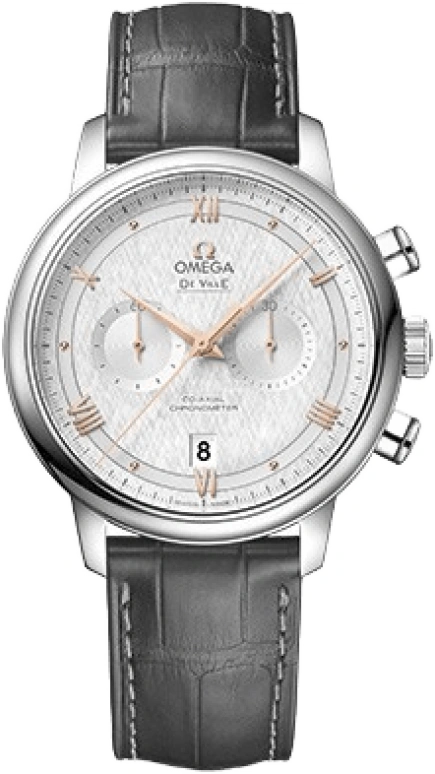 Omega,De Ville 41.40mm,41.40mm,Stainless Steel,Silver,Automatic,Chronograph,Date,Co-Axial Escapement,Column Wheel,52hours,In-house Caliber,424,424.13.41.50.02.001