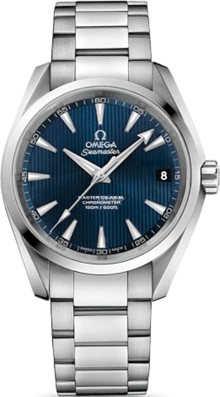 Omega,Aqua Terra 38.50mm,38.50mm,Stainless Steel,Blue,Automatic,Date,Co-Axial Escapement,231,231.10.39.21.03.002