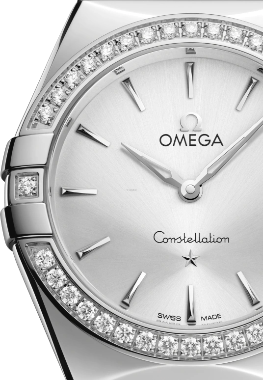 Omega,Constellation 28mm,28mm,Stainless Steel,Silver,Quartz,In-house Caliber,Sapphire,Crystal Glass,131,131.15.28.60.02.001