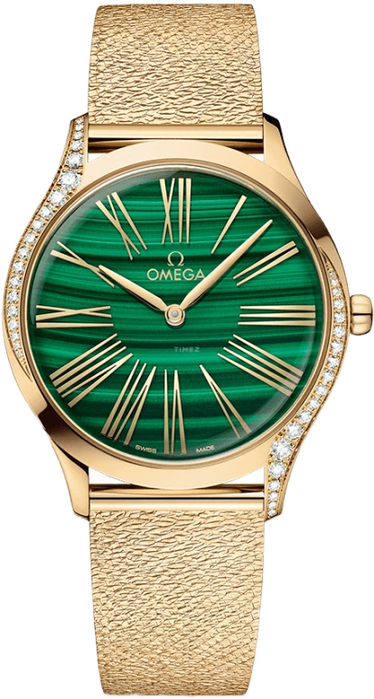 Omega,Trésor 36mm,36mm,Moonshine Gold,Green,Quartz,Day,Zodiac Indications,428,428.55.36.60.99.003