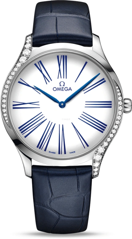 Omega,Trésor 39mm,39mm,Stainless Steel,White,Quartz,Day,Zodiac Indications,428,428.18.39.60.04.001