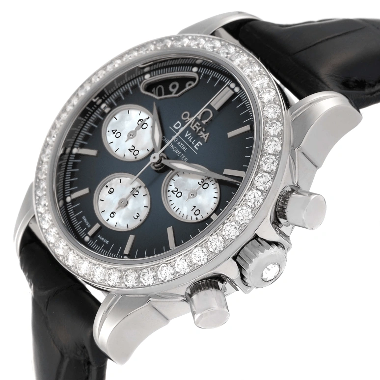 Omega,De Ville 35mm,35mm,Stainless Steel,Grey,Automatic,Chronograph,Day,422,422.18.35.50.06.001
