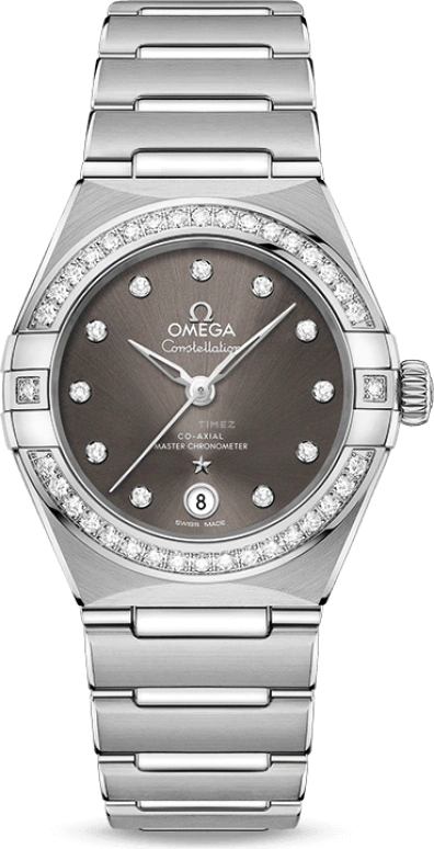 Omega,Constellation 29mm,29mm,Stainless Steel,Grey,Automatic,Date,Co-Axial Escapement,131,131.15.29.20.56.001