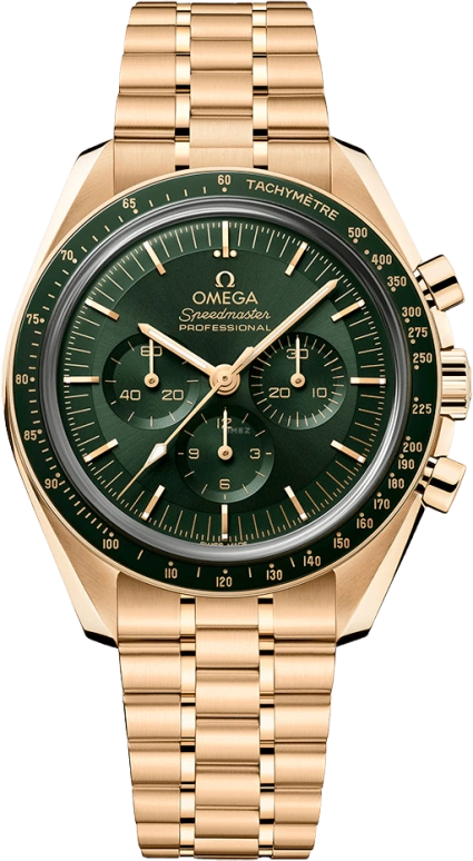 Omega,Speedmaster 42mm,42mm,Ceramic,Moonshine Gold,Green,Handwound,Chronograph,50hours,310,310.60.42.50.10.001