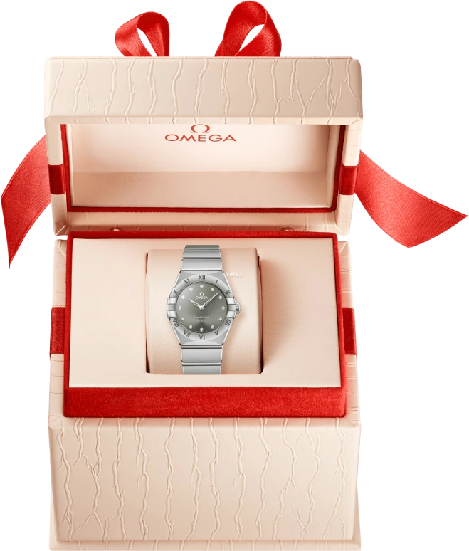 Omega,Constellation 28mm,28mm,Stainless Steel,Green,Quartz,In-house Caliber,Sapphire,Crystal Glass,131,131.10.28.60.60.001