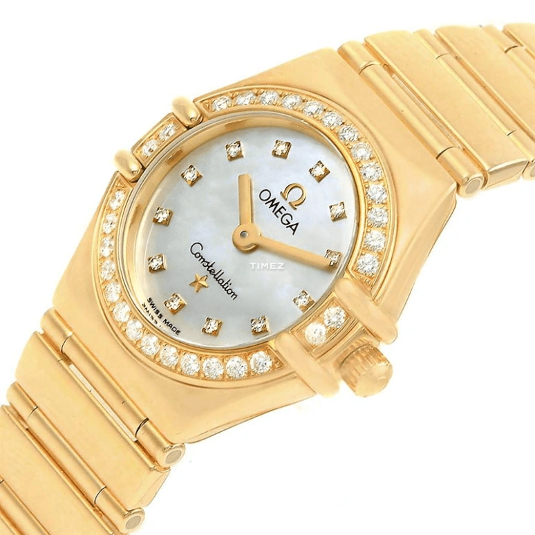 Omega,Constellation 22mm,22mm,Yellow Gold,Silver White,Quartz,30000hours,In-house Caliber,1164,1164.75.00