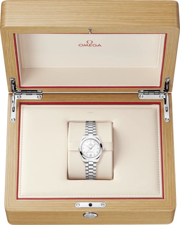 Omega,Aqua Terra 30mm,30mm,Stainless Steel,White,Automatic,Day,Anti-magnetic,220,220.10.30.20.55.001