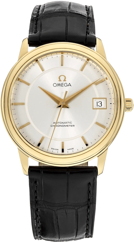 Omega,De Ville 34.70mm,34.70mm,Yellow Gold,White,Automatic,Day,In-house Caliber,4600,4600.31.02