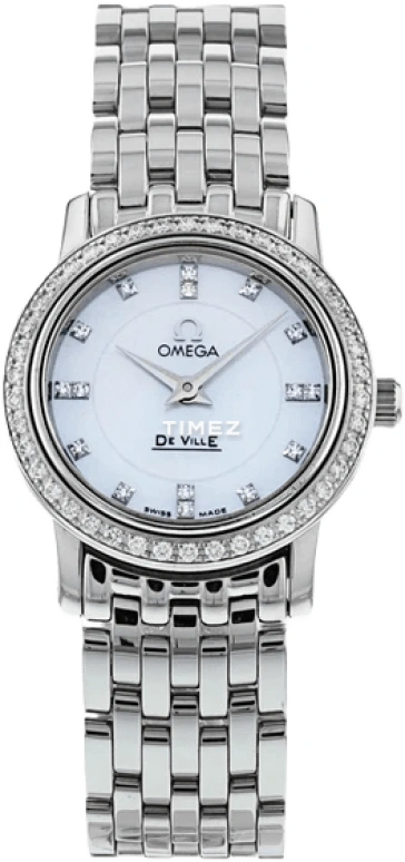 Omega,De Ville 22mm,22mm,Stainless Steel,White,Quartz,30000hours,In-house Caliber,4575,4575.75.00
