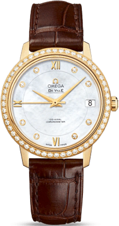 Omega,De Ville 32.70mm,32.70mm,Yellow Gold,White,Automatic,Date,Co-Axial Escapement,424,424.58.33.20.55.002