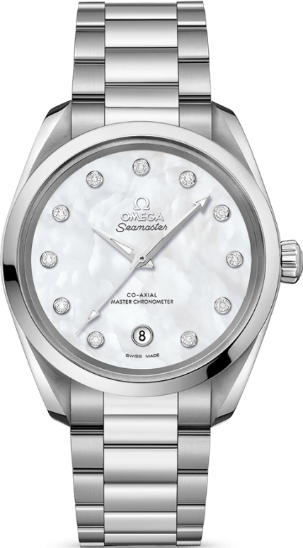 Omega,Aqua Terra 38mm,38mm,Stainless Steel,White,Automatic,Date,Co-Axial Escapement,220,220.10.38.20.55.001
