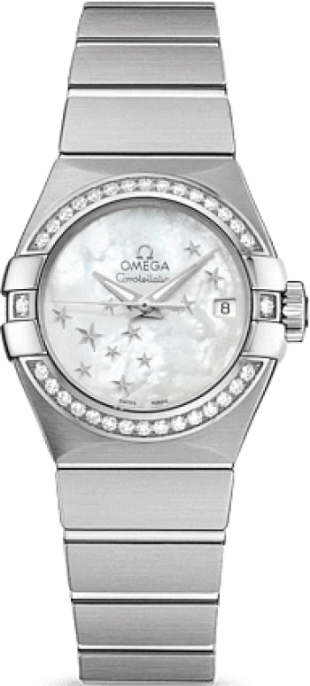 Omega,Constellation 27mm,27mm,Stainless Steel,White,Automatic,Date,Zodiac Indications,Co-Axial Escapement,123,123.15.27.20.05.001