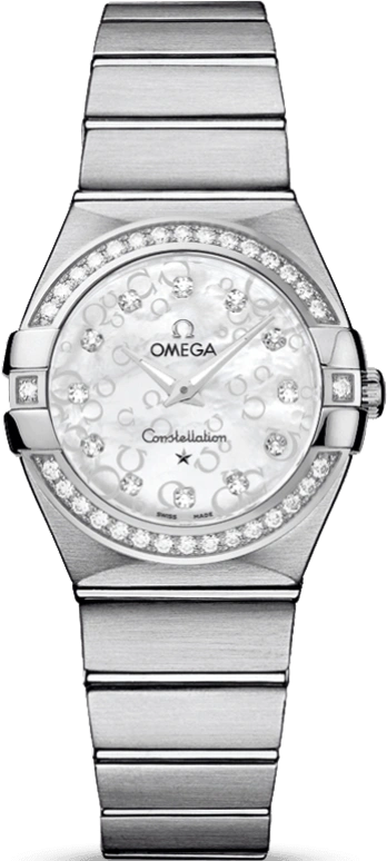 Omega,Constellation 27mm,27mm,Stainless Steel,White,Quartz,30000hours,In-house Caliber,123,123.15.27.60.55.005