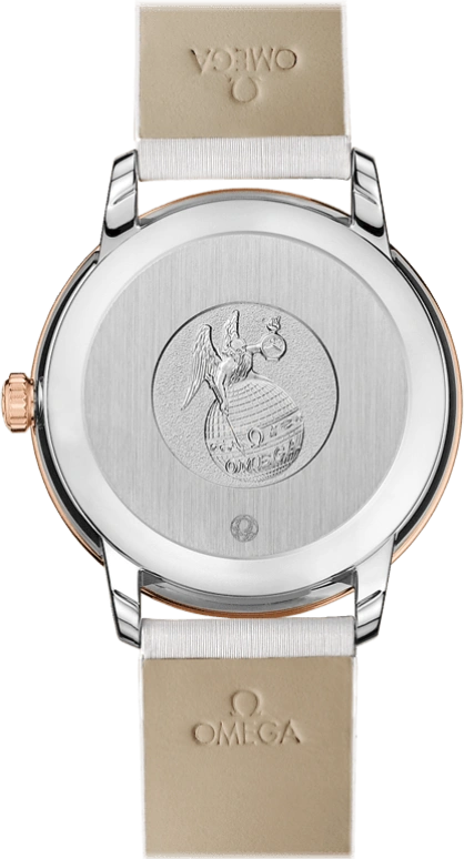 Omega,De Ville 32.70mm,32.70mm,Red Gold,Stainless Steel,White,Automatic,Date,Co-Axial Escapement,424,424.27.33.20.55.001