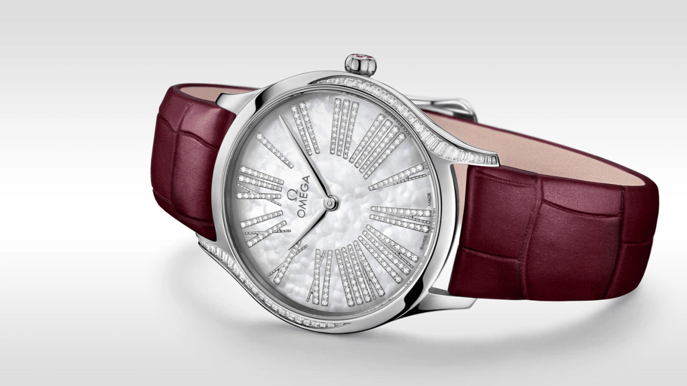 Omega,Trésor 36mm,36mm,White Gold,White,Quartz,Day,Zodiac Indications,428,428.58.36.60.55.001