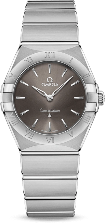 Omega,Constellation 28mm,28mm,Stainless Steel,Grey,Quartz,In-house Caliber,Sapphire,131,131.10.28.60.06.001