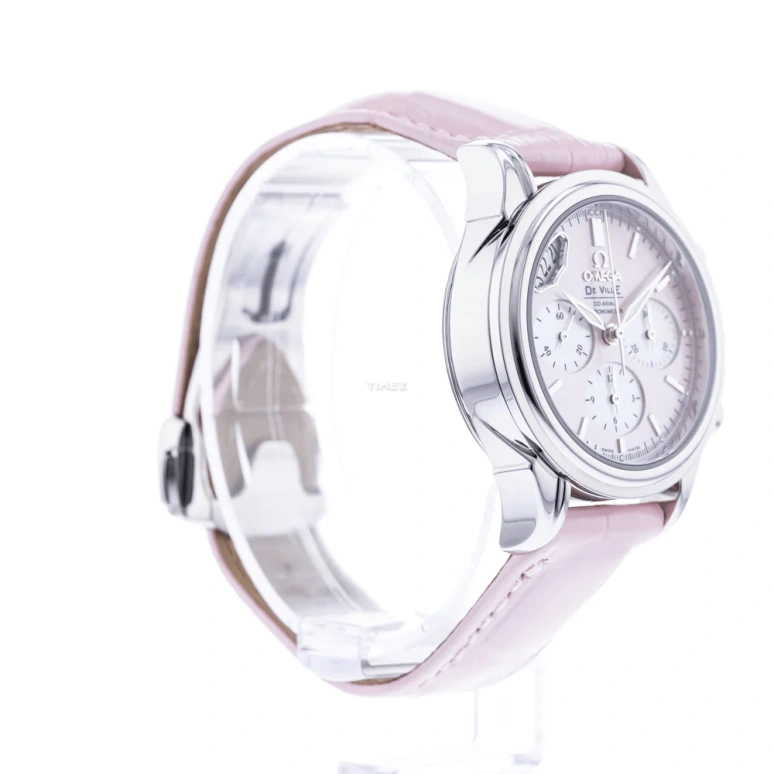 Omega,De Ville 35mm,35mm,Stainless Steel,Pink,Automatic,Chronograph,Day,4878,4878.74.34