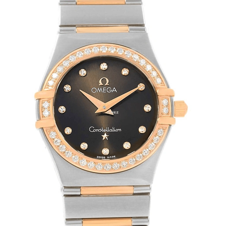 Omega,Constellation 25.50mm,25.50mm,Stainless Steel,Brown,Quartz,30000hours,In-house Caliber,1358,1358.60.00