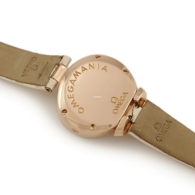 Omega,Specialities 27mm,27mm,Rose Gold,White,Quartz,In-house Caliber,Sapphire,Crystal Glass,5885,5885.70.56
