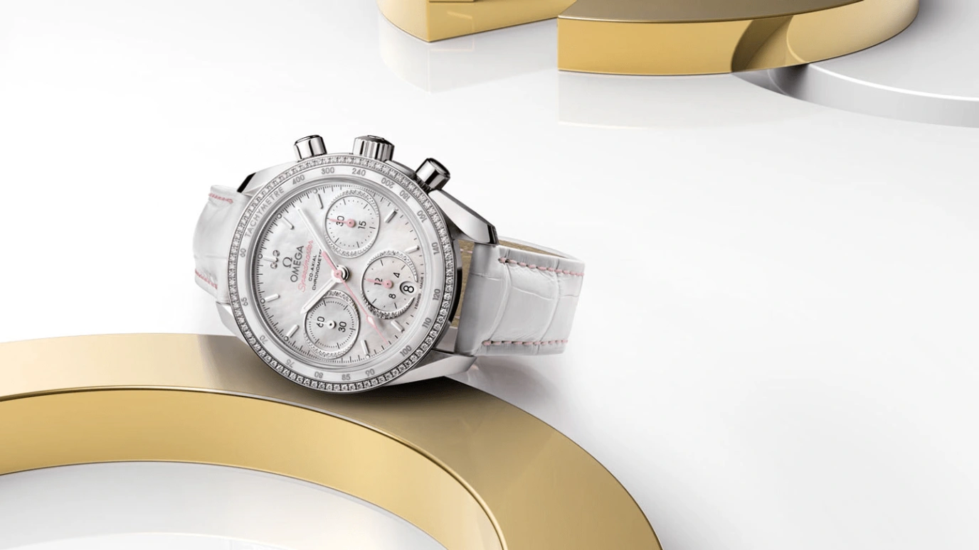 Omega,Speedmaster (Non-Moonwatch) 38mm,38mm,Stainless Steel,White,Automatic,Chronograph,Date,Co-Axial Escapement,Column Wheel,52hours,In-house Caliber,324,324.38.38.50.55.001