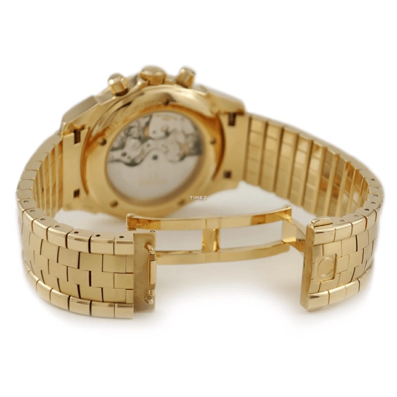 Omega,De Ville 41mm,41mm,Yellow Gold,Black,Automatic,Chronograph,Day,4141,4141.50.00