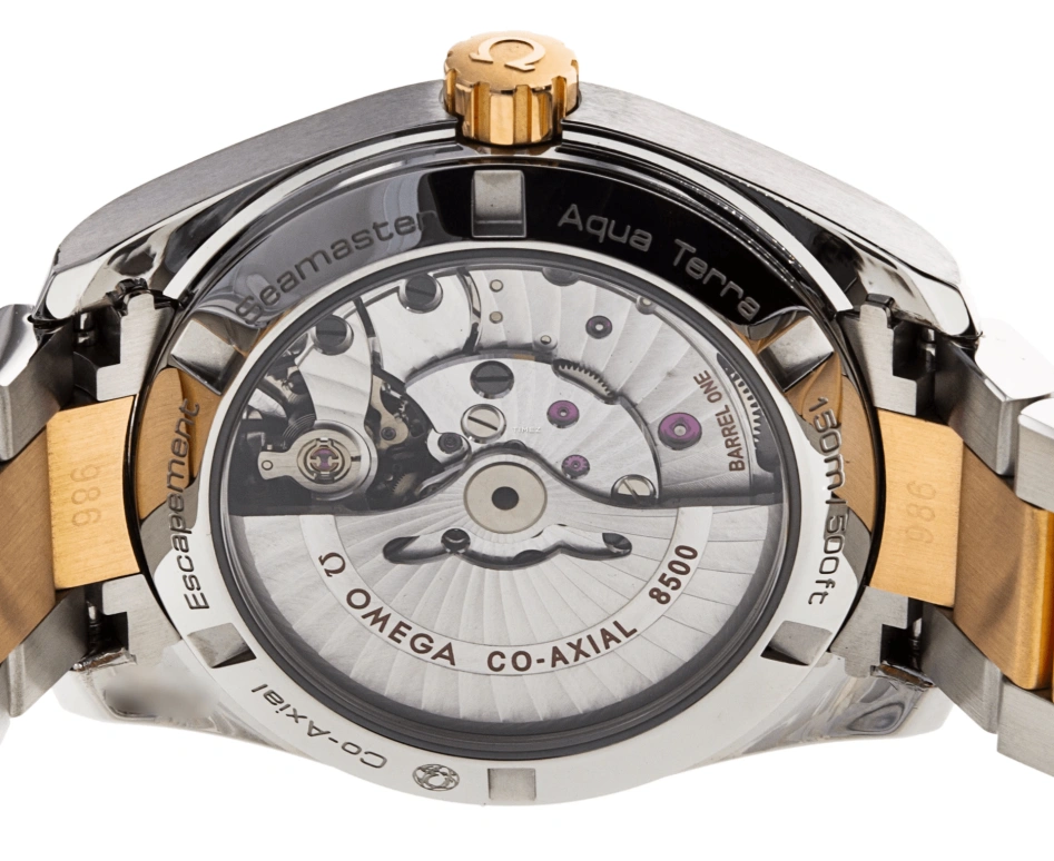 Omega,Aqua Terra 38.50mm,38.50mm,Red Gold,Stainless Steel,Grey,Automatic,Day,60hours,231,231.20.39.21.06.001