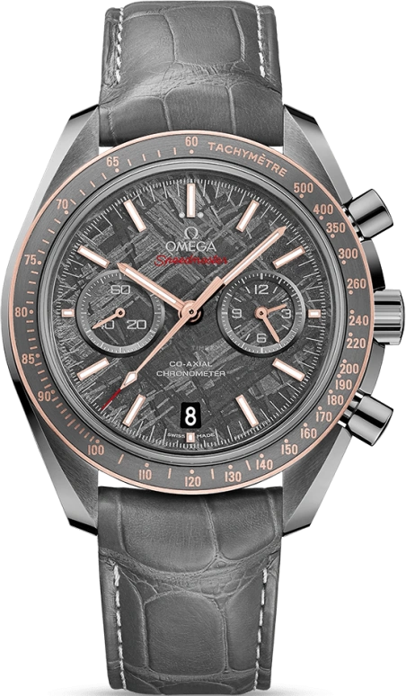 Omega,Speedmaster (Non-Moonwatch) 44.25mm,44.25mm,Ceramic,Red Gold,Grey,Automatic,Chronograph,Date,Co-Axial Escapement,Column Wheel,60hours,In-house Caliber,311,311.63.44.51.99.002