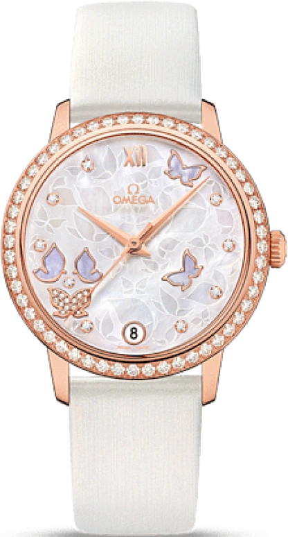 Omega,De Ville 32.70mm,32.70mm,Red Gold,White,Automatic,Date,Co-Axial Escapement,424,424.57.33.20.55.002