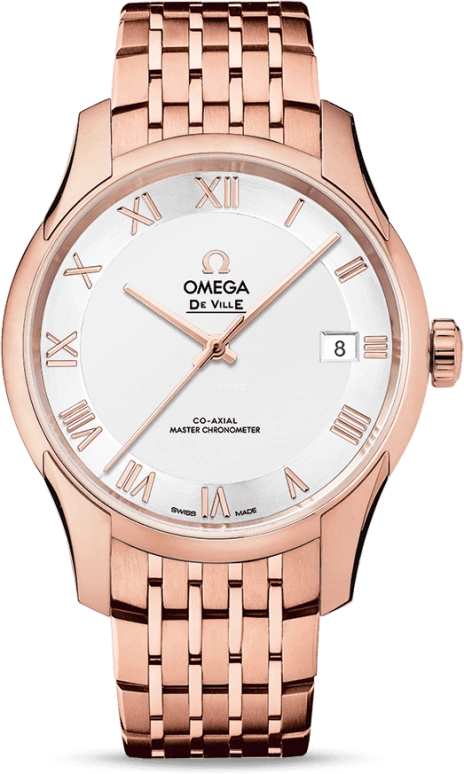 Omega,De Ville 41mm,41mm,Sedna Gold,Silver,Automatic,Date,Co-Axial Escapement,433,433.50.41.21.02.001
