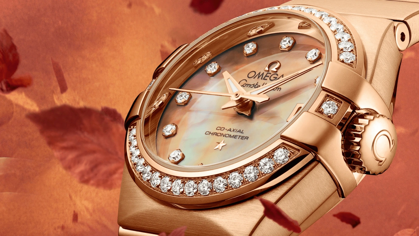 Omega,Constellation 27mm,27mm,Red Gold,Brown,Automatic,Date,Co-Axial Escapement,123,123.55.27.20.57.001