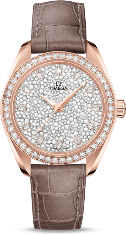 Omega,Aqua Terra 34mm,34mm,Sedna Gold,Automatic,Co-Axial Escapement,55hours,220,220.58.34.20.99.003