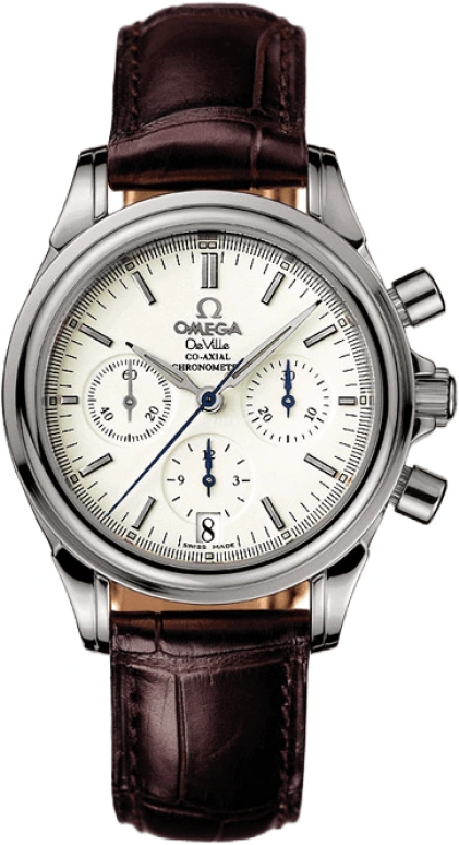Omega,De Ville 35mm,35mm,Stainless Steel,Silver,Automatic,Chronograph,Date,Co-Axial Escapement,Column Wheel,52hours,In-house Caliber,4872,4872.31.32
