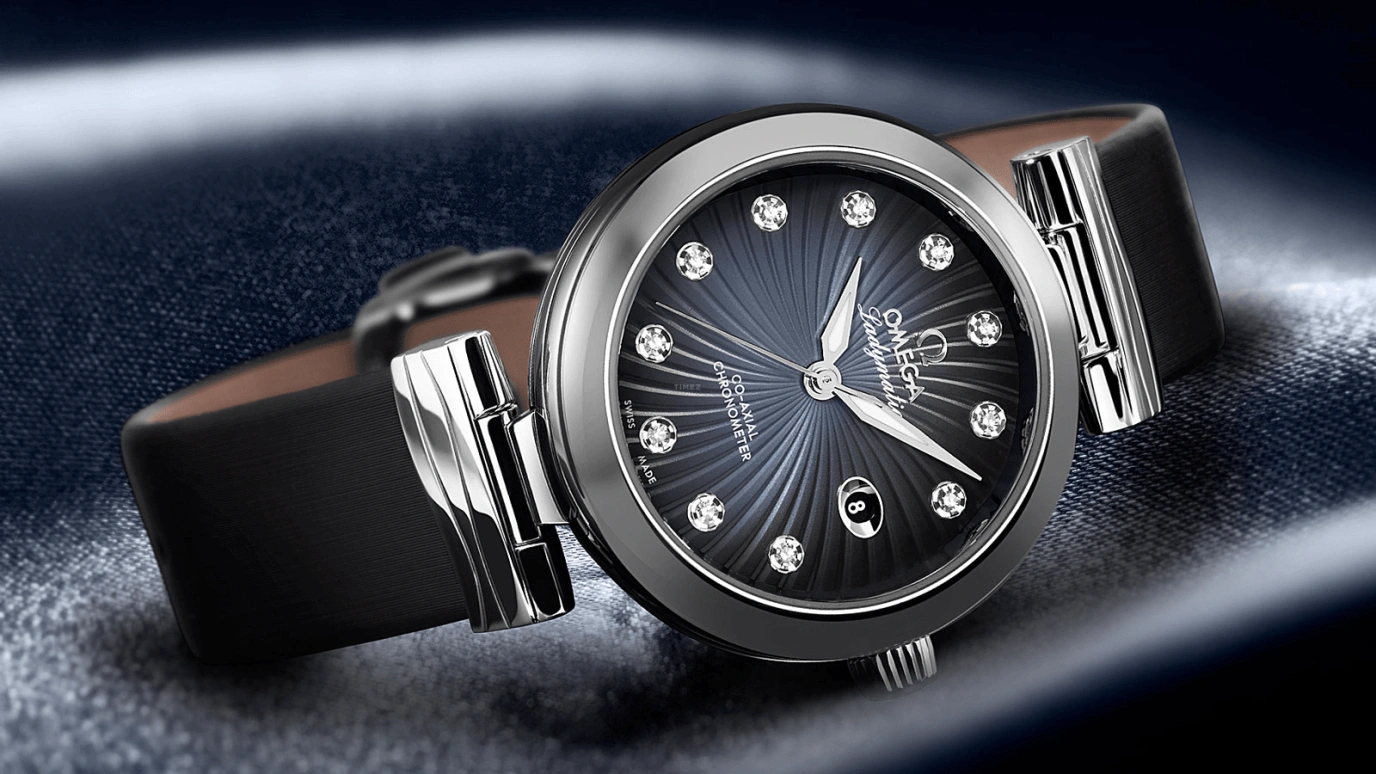 Omega,LadyMatic 34mm,34mm,Stainless Steel,Blue,Automatic,Date,Zodiac Indications,Co-Axial Escapement,425,425.32.34.20.56.001