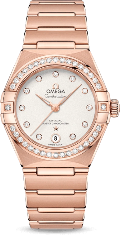 Omega,Constellation 29mm,29mm,Sedna Gold,Silver,Automatic,Date,Co-Axial Escapement,131,131.55.29.20.52.001