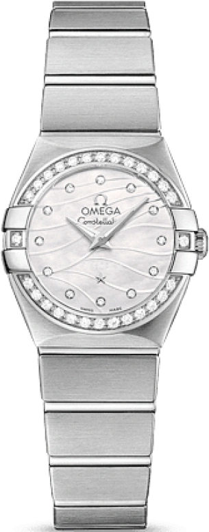 Omega,Constellation 24mm,24mm,Stainless Steel,White,Quartz,30000hours,In-house Caliber,123,123.15.24.60.55.006