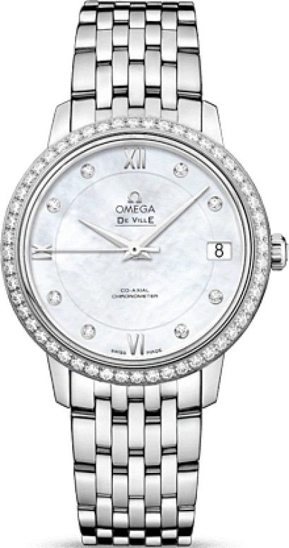 Omega,De Ville 32.70mm,32.70mm,Stainless Steel,White,Automatic,Date,Co-Axial Escapement,424,424.15.33.20.55.001