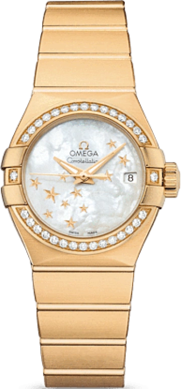 Omega,Constellation 27mm,27mm,Yellow Gold,White,Automatic,Date,Co-Axial Escapement,123,123.55.27.20.05.001