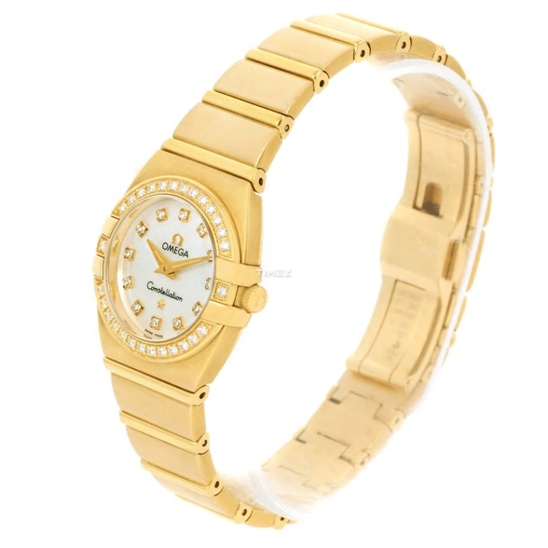 Omega,Constellation 24mm,24mm,Yellow Gold,White,Quartz,30000hours,In-house Caliber,1189,1189.75.00