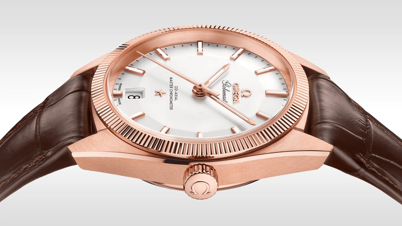 Omega,Globemaster 39mm,39mm,Sedna Gold,Silver,Automatic,Date,Co-Axial Escapement,130,130.53.39.21.02.001