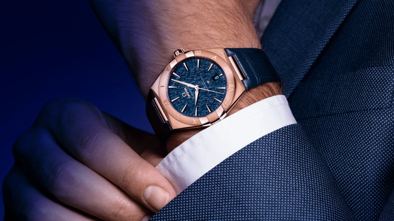 Omega,Constellation 39mm,39mm,Sedna Gold,Blue,Automatic,Date,Co-Axial Escapement,131,131.53.39.20.03.001
