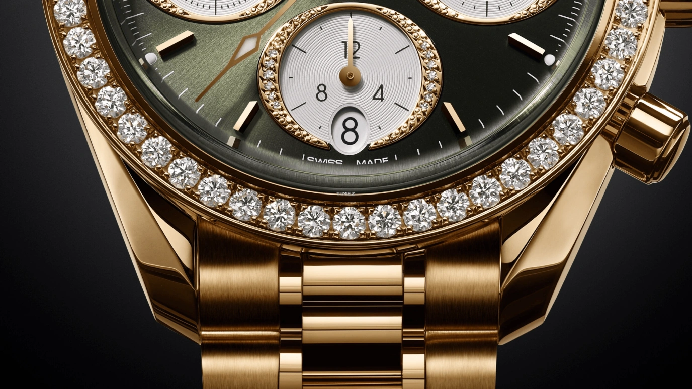 Omega,Speedmaster 38mm,38mm,Moonshine Gold,Green,Automatic,Chronograph,Day,324,324.55.38.50.60.001