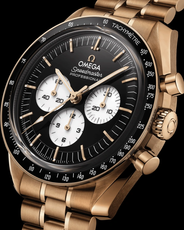 Omega,Speedmaster Moonwatch 42mm,42mm,Moonshine Gold,Black,Handwound,Chronograph,Anti-magnetic,310,310.60.42.50.01.002