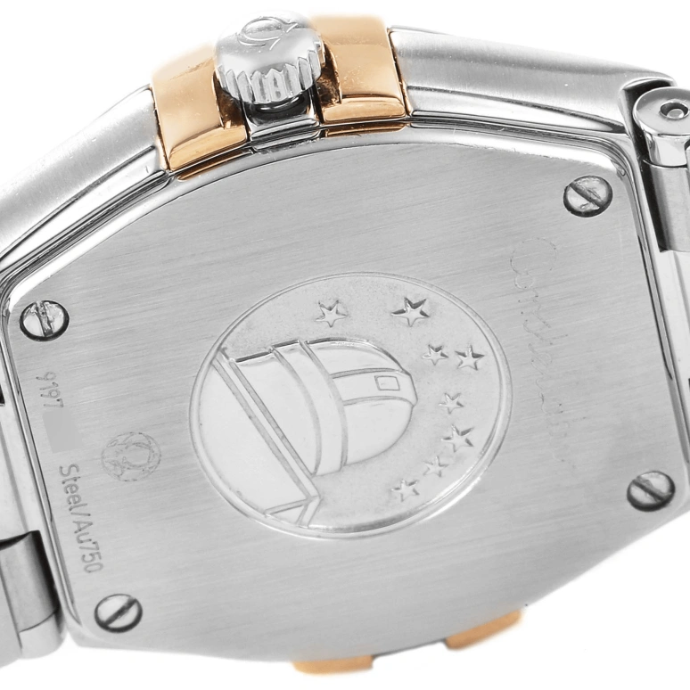 Omega,Constellation 24mm,24mm,Yellow Gold,Stainless Steel,Blue,Quartz,30000hours,In-house Caliber,123,123.20.24.60.53.002